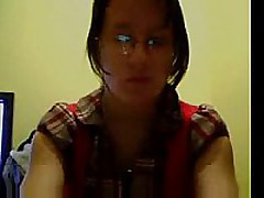 Young legal age teenager showing her large boos on livecam for her boyfriend.
