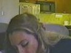 This guy is working his dark cockduring I show him my bick white breasts. As he comes, I take him unfathomable and deeper in my mouthand show his cum into the camera.
