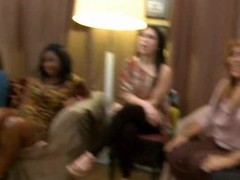 Slutty drunk angels letting loose at a party with the dancing bear crew